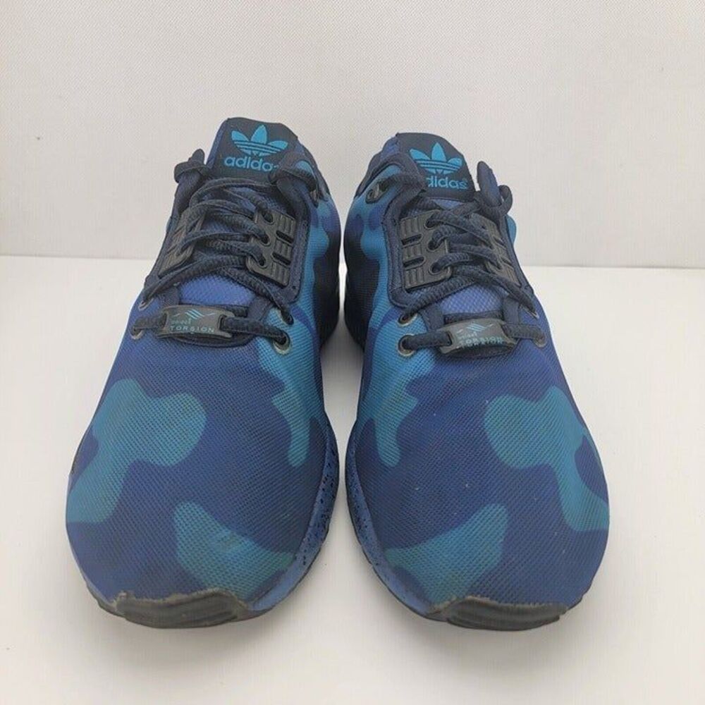 ADIDAS Mens Size 10 Blue Camo ZX FLUX DECON Sneakers M19684 - Picture 2 of 9